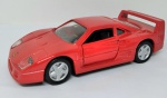 Miniatura Maisto Ferrari F40 - vermelha  metal - escala 1:39 - item de coleção sem embalagem - muito bem conservada