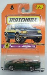 Miniatura Matchbox Série 10 #75  Jaguar XJ 220  1992 - escala 1:64  verde   Fabricado na Tailândia - item de coleção na cartela lacrada