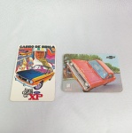 Lote com 2 calendários de bolso com tema de carros um ano de 1972 e o outro 1972 e 1973 / Chevrolet e Ford Corcel