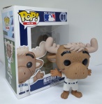 Funko Pop! MLB - Baseball  MLB Mascots - Mariner Moose -   nº 01 - item de coleção - original   na embalagem (caixa com tampas superior e inferior com algumas manchas amarelas pelo tempo/armazenamento  vide foto) - sem manuseio.