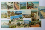 COLECIONISMO - Lote com dezoito cartões postais coloridos da década de 50, com paisagens da cidade do Rio de Janeiro.