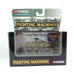 Miniatura militar - CORGI - Fighting Machines - M-8 Greyhound - US Marine Corps - Consta ser escala HO ou 1/72 - A caixa mede 15,5cm de comprimento.