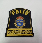 Patch de polícia da Suécia Polis - Mede 12cm de altura
