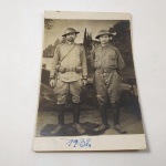 MILITARIA - REVOLUÇÃO DE 32 - Antiga FOTO POSTAL de dois Militares da Força Pública do Estado de São Paulo.