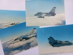 MILITARIA - Lote com 4 fotos originais e tamanho grande do caça A1 da FAB, medindo 30x 20cm cada uma.