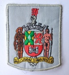 MILITARIA - Antigo bordado do brasão da cidade de São Bernardo do Campo.