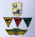 MILITARIA - Lote com cinco bordados antigos da FAB.