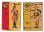21 Colecionismo/ Estampas Eucalol - Duas estampas Eucalol com o tema dos Uniformes Militares brasileiros. Material em bom estado, mas com as marcas dos seus mais de 70 anos.