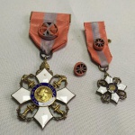 (22) - MILITARIA - LOTE de MÉRITO NAVAL do BRASIL. Apresenta desgastes no esmalte.