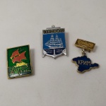 14. (3) Pins da URSS celebrando os feitos da Marinha Soviética