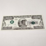 CÉDULA FANTASIA de UM MILHÃO DE DOLARES, sem valor comercial.
