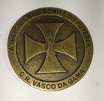 Medalha Oficial Comemorativa do Clube de Resgatas Vasco da Gama  x  Atlético MG no campeonato Brasileiro em maio de 2019 - Edição limitada - Bronze - 5 cm de diâmetro x 0,5 espessura.