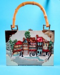 Arte Popular - Linda Bolsa - produzida em caixa de charutos Romeo Roma - Decupagem - Parte interior camurçada - fecho e detalhes em metal - Medida: 19 x 14 x 7 cm.