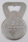 Antigo abridor de garrafas promocional da Empresa Auto-Solar. Empresa de energia solar - Medida: 9,3 x 6 cm.