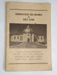 Antigo e Raro Livreto Religioso - Exercícios em Honra de São José - Barbacena, Ano: 1973 - Oscar, Arcebispo de Mariana -40 páginas - Basílica de são José - MG - Medida: 16 x 11 cm.