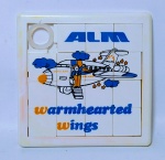 Antigo joguinho Quebra Cuca promocional da empresa aérea holandesa ALM Airlines - ''Warmhearted Wings'' - ''With compliments of ALM'' - DENMARK - Medida: 6,5 x 6,5 cm.