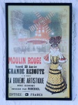 Lindo quadro representando Cartaz do Famoso Cabaré Frances - Moulin Rouge - Moldura em alumínio, fundo em alcatex, proteção de vidro - Medida: 33 x 23 x 1,3 cm.