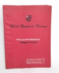 Clube de regatas do FLAMENGO - Antigo e conservado Titulo Patrimonial. Categoria familiar - Acompanha carnê, boleto e convite - Data 1979 nos bilhetes - Medida: 23,5 x 17,5 cm.