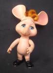 Antigo e original  boneco -  TOPO GIGIO  - Personagem famosa de programa infantil exibido na televisão nos anos 60/70. Estrutura em borracha rígida. Medida: 19 cm altura.