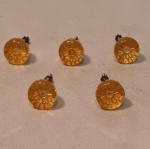 Cinco Antigos puxadores de Acrilico da dec. 1960/1970 Medida aproximada 3 cm de diametro