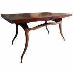Linda mesa extensível em madeira art noveau (Não inclui parte extensível) estilo Joseph Scapinelli. Med. 142 cm x 88 cm x 80 cm.