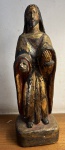 Antigo santo em madeira policromada, séc XIX 19cm