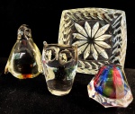 4 peças diferentes em vidro