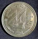 PORTUGAL - 1987 - 100 escudos - Comemorativa - A Descoberta de África - Nuno Tristão - soberba