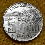 Brasil - Moeda de Prata - Santos Dumont - 1936 - 5000 Réis -  P721