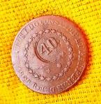 Brasil - 80 Réis com carimbo geral de 40 - 1829R - Rio de janeiro - Cobre - C628 - Linda Moeda