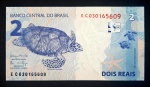 BRASIL - Cédula de 2 Reais de 2016 - Série EC - C336 - Meirelles/Goldfajn - Flor de Estampa