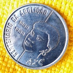 BRASIL - 1988 - 100 CRUZADOS - SÉRIE AXÉ - MULHER - AÇO INOXIDÁVEL - LINDA PEÇA