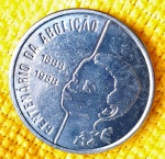 BRASIL - 1988 - 100 CRUZADOS - SÉRIE AXÉ - CRIANÇA - AÇO INOXIDÁVEL - LINDA PEÇA