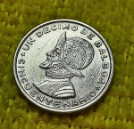 PANAMÁ 1953 - 1 décimo de balboa - Moeda Comemorativa: 50º Aniversário -da Independência prata .900 - 2,5 g. - 18 mm