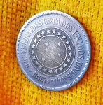 Brasil República - 200 Réis - 1895 - Reverso Inclinado - Cupro-Níquel