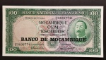 Moçambique - Cédula de grande formato - 100 escudos - 27.03.1961 - flor de estampa