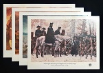 ESTADOS UNIDOS - 1976 - Belíssimo conjunto composto por 4 blocos comemorativos dos 200 Anos da Independência Americana - dimensões de cada bloco: 205mm x 152 mm (ver fotos)