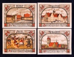 ALEMANHA - 4 CÉDULAS NOTGELD DA MESMA FAMÍLIA