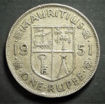 Ilhas Maurício - 1 rúpia - 1951 - KM# 29