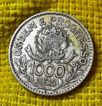 Brasil - 1913 - 1000 Réis - Estrelas Soltas - Prata .900 - 10gr - 26mm - Linda Peça!