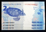BRASIL - 3 Cédulas de 2 Reais - Série DF - Meirelles / Tombini - Flor de Estampa