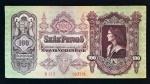 HUNGRIA -  100 PENGO - 1930 - CÉDULA DE GRANDE FORMATO - SOB/FE