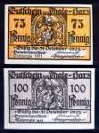 ALEMANHA - 2 CÉDULAS NOTGELD DA MESMA FAMÍLIA
