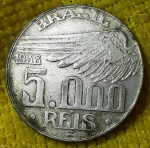 Brasil - Moeda de Prata - Santos Dumont - 1938 - 5000 Réis -  P723