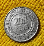 Brasil - 200 réis - 1934 - V106 - Cupro Niquel - Linda!