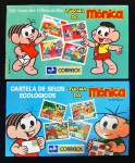 BRASIL - 2 CADERNETAS - 150 ANOS DOS OLHOS-DE-BOI + CARTELA DE SELOS ECOLÓGICOS - TURMA DA MÔNICA - EM PERFEITO ESTADO - MINT