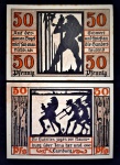 ALEMANHA - 2 CÉDULAS NOTGELD DA MESMA FAMÍLIA