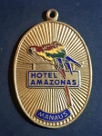 MEDALHA DO HOTEL AMAZONAS EM MANAUS - ARARA - DOURADA
