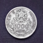 Brasil República - 1913 - 1000 reis - Estrelas Ligadas - Prata