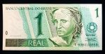 BRASIL - Cédula de 1 Real  Série BB - 1ª Família do Real - Armínio Fraga / Pedro Malan - FLOR DE ESTAMPA